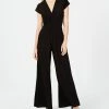 Vince Camuto Twist-Front Plunge Jumpsuit