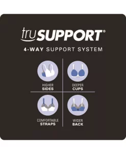 Playtex 18 Hour Posture Boost Front Close Wireless Bra USE525, Online Only -Clothing Shop 17143732 fpx