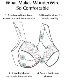 Glamorise Women's Full Figure Wonderwire Front Close Stretch Lace Bra With Narrow Set Straps -Clothing Shop 18317233 fpx