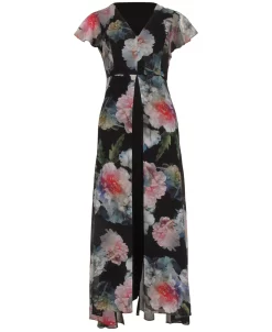 Adrianna Papell Floral Print Jumpsuit 8 Adrianna Papell Floral Print Jumpsuit -Clothing Shop 18578197 fpx