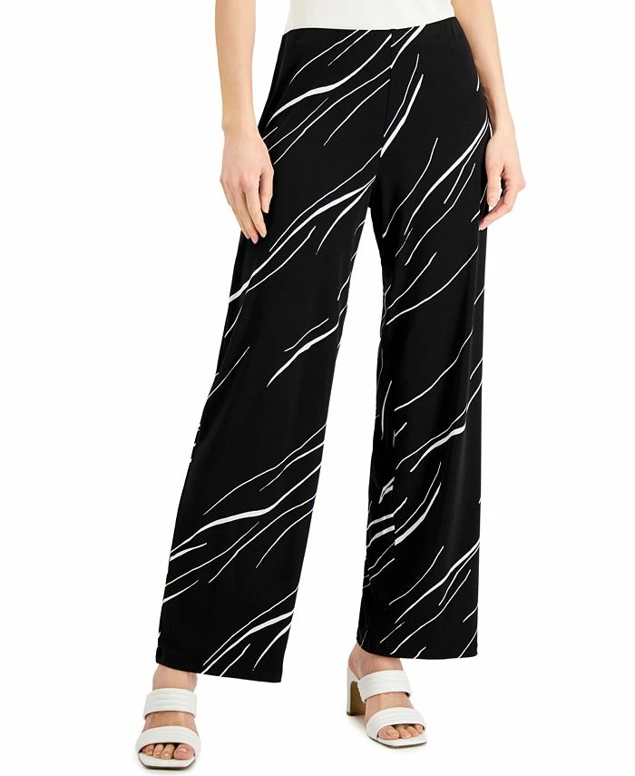 Alfani Women's Printed Wide-Leg Pants, Created For Macy's 3 Alfani Women's Printed Wide-Leg Pants, Created For Macy's