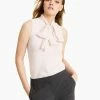 Bar III Women's Bow-Neck Sleeveless Blouse, Created For Macy's