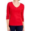 Charter Club Otton Long-Sleeve V-Neck T-Shirt, Created For Macy's