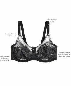 Wacoal Retro Chic Full-Figure Underwire Bra 855186, Up To I Cup -Clothing Shop 19234120 fpx