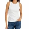 INC International Concepts Women's Ribbed Crewneck Top, Created For Macy's -Clothing Shop 19345231 fpx