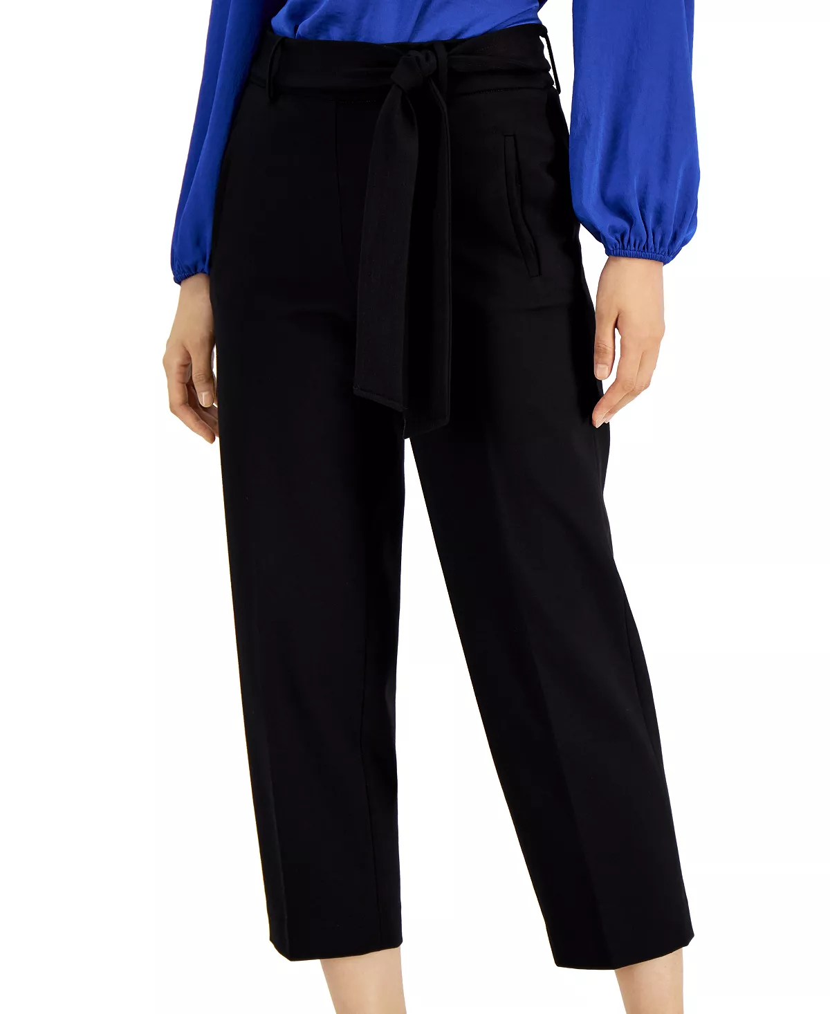 Bar III Women's Tie Front Capris Pants, Created For Macy's 6 Bar III Women's Tie Front Capris Pants, Created For Macy's - Image 4