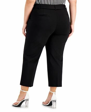 Bar III Plus Size Cropped Tie-Front Pants, Created For Macy's 4 Bar III Plus Size Cropped Tie-Front Pants, Created For Macy's - Image 2