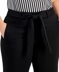 Bar III Plus Size Cropped Tie-Front Pants, Created For Macy's 14 Bar III Plus Size Cropped Tie-Front Pants, Created For Macy's -Clothing Shop 19382257 fpx