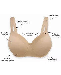 Playtex Women's Secrets Shapes & Supports Balconette Full Figure Wirefree Bra US4824 10 Playtex Women's Secrets Shapes & Supports Balconette Full Figure Wirefree Bra US4824 -Clothing Shop 19497927 fpx