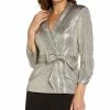 Adrianna Papell Metallic Wrap Top 1 Adrianna Papell Metallic Wrap Top -Clothing Shop 19796281 fpx