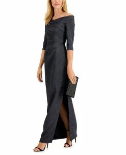 Adrianna Papell Off-The-Shoulder Gown