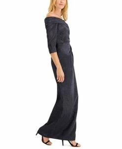 Adrianna Papell Off-The-Shoulder Gown 9 Adrianna Papell Off-The-Shoulder Gown -Clothing Shop 19829443 fpx