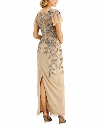 Papell Studio Beaded Illusion-Sleeve Gown 4 Papell Studio Beaded Illusion-Sleeve Gown - Image 2