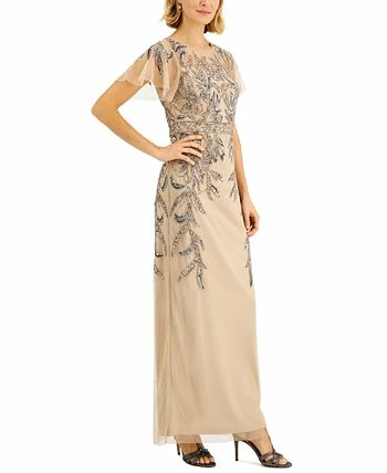 Papell Studio Beaded Illusion-Sleeve Gown 5 Papell Studio Beaded Illusion-Sleeve Gown - Image 3
