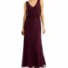 Papell Studio V-Neck Blouson Gown -Clothing Shop 19829511 fpx
