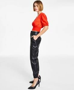Bar III Faux-Leather Jogger Pants, Created For Macy's -Clothing Shop 19874145 fpx