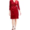 Anne Klein Velvet Wrap Sheath Dress -Clothing Shop 19876363 fpx