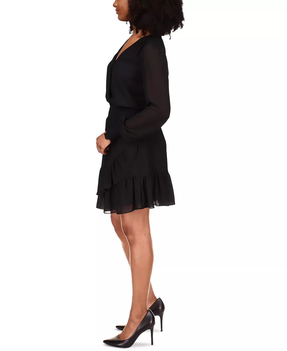 Michael Kors Ruffled Faux-Wrap Dress, Regular & Petite 6 Michael Kors Ruffled Faux-Wrap Dress, Regular & Petite - Image 4