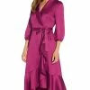 Adrianna Papell Shawl-Collar Wrap Dress 1 Adrianna Papell Shawl-Collar Wrap Dress -Clothing Shop 19965478 fpx