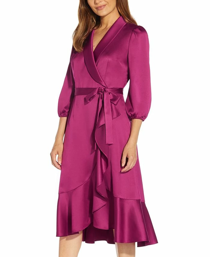 Adrianna Papell Shawl-Collar Wrap Dress 3 Adrianna Papell Shawl-Collar Wrap Dress