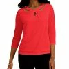 Kasper Twist-Neck Top 1 Kasper Twist-Neck Top -Clothing Shop 20103703 fpx