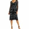Adrianna Papell Embellished Long-Sleeve Dress -Clothing Shop 20103959 fpx