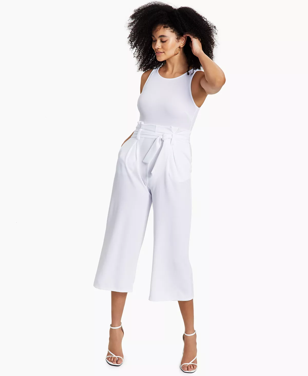 Bar III Tie-Front Jumpsuit, Created For Macy's 3 Bar III Tie-Front Jumpsuit, Created For Macy's