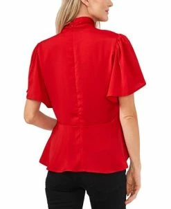 CeCe Tie-Neck Peplum Hem Blouse 10 CeCe Tie-Neck Peplum Hem Blouse -Clothing Shop 20411949 fpx