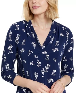 Charter Club Printed V-Neck Top, Created For Macy's -Clothing Shop 20452544 fpx