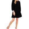 CeCe Ribbed Puffed-Sleeve Dress -Clothing Shop 20660822 fpx