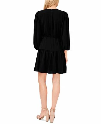 CeCe Ribbed Puffed-Sleeve Dress 4 CeCe Ribbed Puffed-Sleeve Dress - Image 2