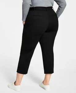 Bar III Plus Size Cropped Tie-Front Pants, Created For Macy's 16 Bar III Plus Size Cropped Tie-Front Pants, Created For Macy's -Clothing Shop 20722200 fpx