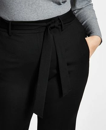 Bar III Plus Size Cropped Tie-Front Pants, Created For Macy's 9 Bar III Plus Size Cropped Tie-Front Pants, Created For Macy's - Image 7