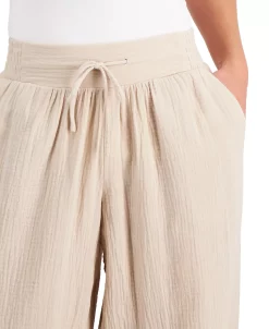 JM Collection Wide Leg Gauze Pants, Created For Macy's -Clothing Shop 20842579 fpx