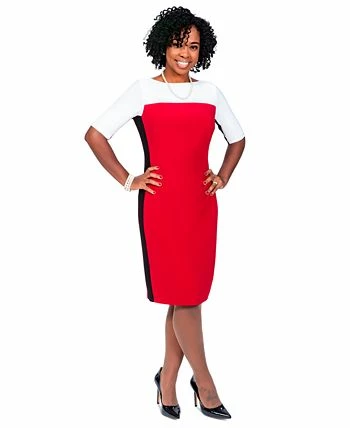 Kasper Colorblocked Sheath Dress 7 Kasper Colorblocked Sheath Dress - Image 5