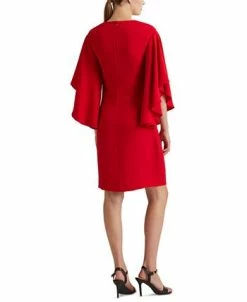 Lauren Ralph Lauren Ffle-Sleeve Cocktail Dress -Clothing Shop 21062483 fpx