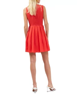 French Connection Urtney V-Neck Crepe Pleated Dress 6 French Connection Urtney V-Neck Crepe Pleated Dress -Clothing Shop 21094161 fpx