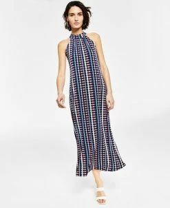 Bar III Women's High-Neck Shift Dress, Created For Macy's