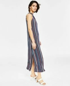 Bar III Women's High-Neck Shift Dress, Created For Macy's -Clothing Shop 21125110 fpx