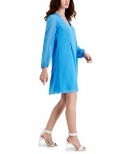 INC International Concepts Tie-Back Chiffon Shift Dress, Created For Macy's -Clothing Shop 21178802 fpx