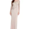 Adrianna Papell Embellished Illusion Gown 2 Adrianna Papell Embellished Illusion Gown -Clothing Shop 21371715 fpx