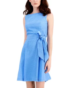 Anne Klein Women's Tie-Waist Fit & Flare Dress 12 Anne Klein Women's Tie-Waist Fit & Flare Dress -Clothing Shop 21453594 fpx
