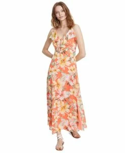 Bar III Women's Floral-Print Ruffled Maxi Dress, Created For Macy's