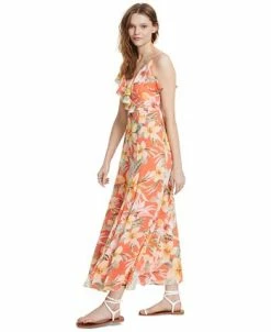 Bar III Women's Floral-Print Ruffled Maxi Dress, Created For Macy's -Clothing Shop 21595470 fpx