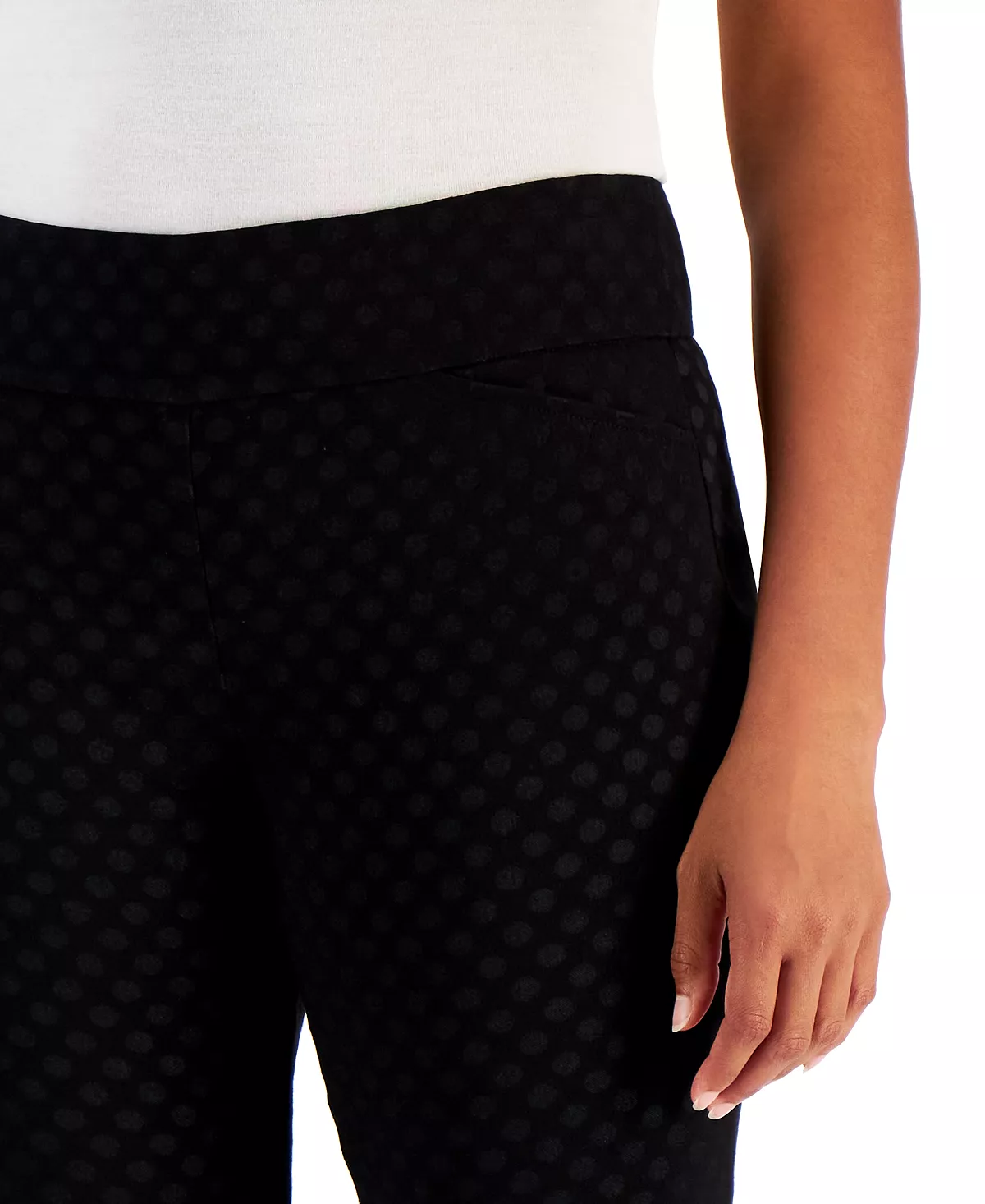 Charter Club Women's Embossed Dot Pull-On Skinny Pants, Created For Macy's 6 Charter Club Women's Embossed Dot Pull-On Skinny Pants, Created For Macy's - Image 4