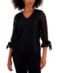 Charter Club Women's Lace Overlay Top, Created For Macy's -Clothing Shop 21607642 fpx