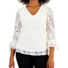 Charter Club Women's Lace Overlay Top, Created For Macy's -Clothing Shop 21607646 fpx