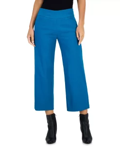 Charter Club Women's Jacquard Pull-On Wide-Leg Cropped Pants, Created For Macy's 15 Charter Club Women's Jacquard Pull-On Wide-Leg Cropped Pants, Created For Macy's -Clothing Shop 21607683 fpx
