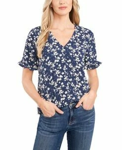 CeCe Women's Daisy Dots Ruffled Sleeve Top -Clothing Shop 21615110 fpx