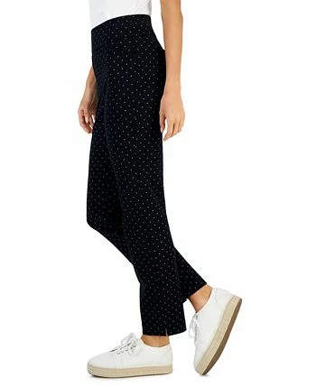 Charter Club Women's Afternoon Dot-Print Cambridge Ponté-Knit Pants, Created For Macy's 5 Charter Club Women's Afternoon Dot-Print Cambridge Ponté-Knit Pants, Created For Macy's - Image 3